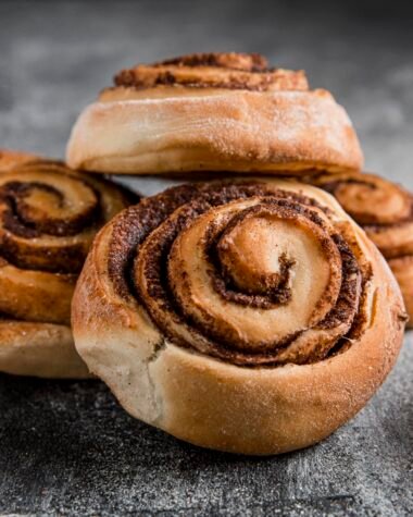 Gluten Free Cinnamon Rolls close up